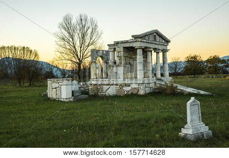 Temple Of Poseidon At Ancient Mantineia, Arcadia, Peloponnese, Greece