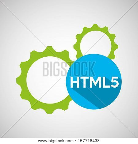 web development gears html5 vector illustration eps 10