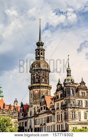 Dresden Castle In The Historic City Center
