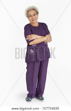 Senior Adult Woman Smiling Happiness Portrait Concept