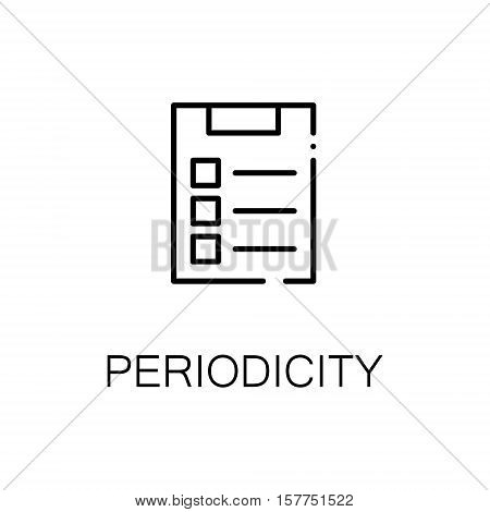 To do list flat icon. Single high quality outline symbol of periodicity for web design or mobile app. Thin line signs of to do list for design logo, visit card, etc. Outline pictogram of to do list