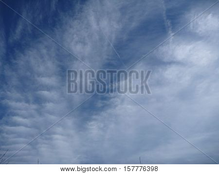 Blue Sky With Beautiful White Cloudshape