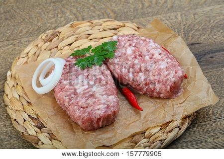 Raw Burget Cutlet