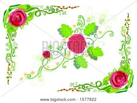 Motivo floreale Vector Art 