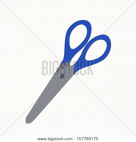 Scissor flat icon. Vector  scissor silhouette illustration. Colorful scissor isolated icon for your design.
