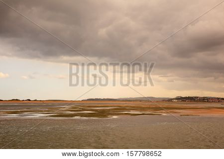 View of the El Puntal beach in Somo Santander. Spain