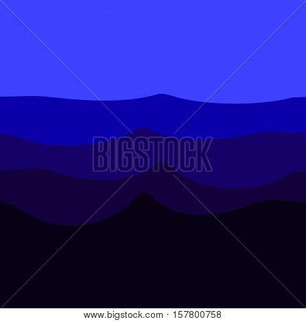 Abstract Deep Blue Wavy Background. Element For Design.