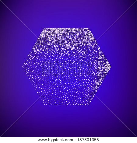 Abstract dotted element for design on white background