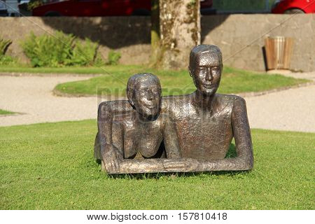 Sculpture in the Austrian town of Strobl