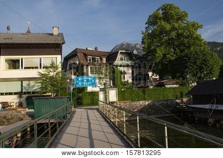 Welcome to the Austrian town of Strobl / The alpine village Strobl in rural Austria