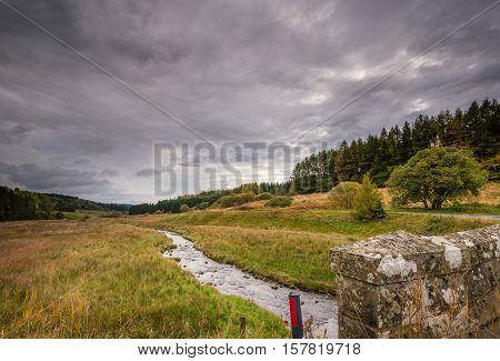River North Tyne near Kielder Water, as the infant river winds its way to Kielder Reservoir