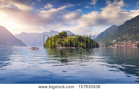 Foggy Spring Morning On The Island Comacina On Lake Como