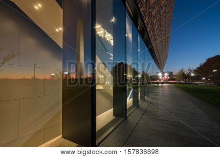 WASHINGTON DC USA - NOVEMBER 18: National Museum of African American History and Culture in Washington DC on November 18 2016. The museum opened on September 24 2016.