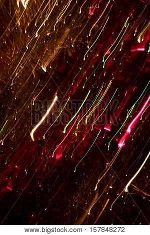 Photo by colored light lines to abstract background. Vertical.