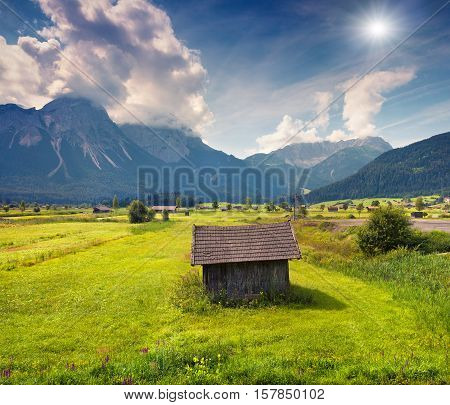 Colorful Summer Morning On The Golf Club Zugspitze