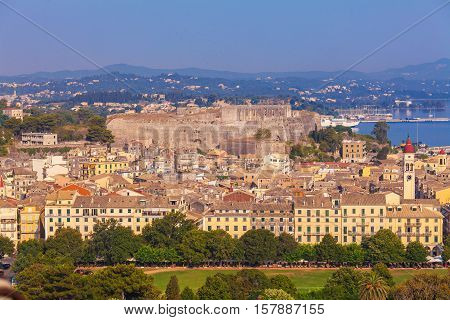 Aerial View From Old Fortress On The City, Corfu
