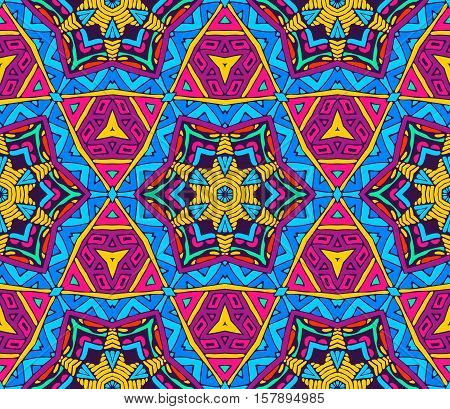 Vector Ethnic Abstract Seamless Festive pattern background