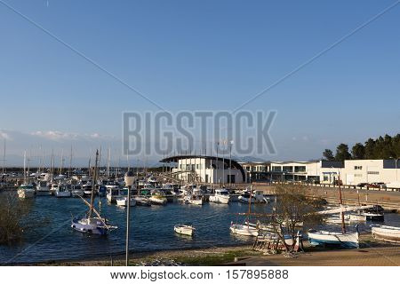 fishing port of L'Escala Costa Brava Girona province Catalonia Spain