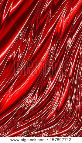 Abstract waves and folds - computer-generated image. Fractal art: wavy glosy surface. Background or texture for posters, civers, web design.