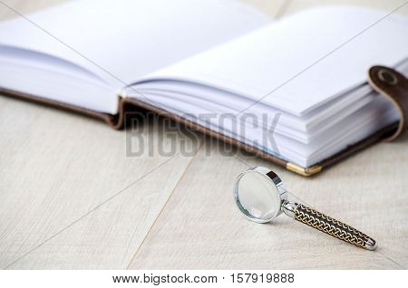 The Clothbound Notebook And Stationery Magnifier With Incrustata