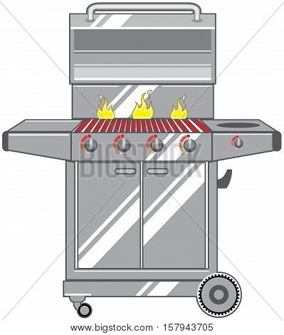 Super Grill vector illustration clip-art image eps file