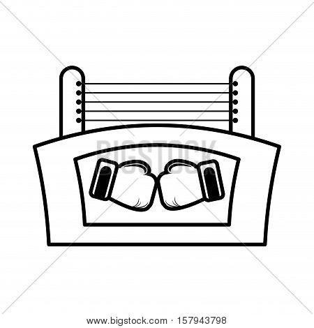 Boxing quadrilateral isolated icon vector illustration design