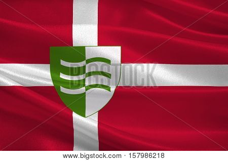 Flag of Lejre is a municipality in Denmark in Zealand Region.