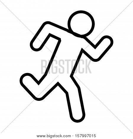drawing man sport runner icon vector illustration eps 10