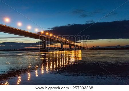 Russia Bridge On The Big Ussuri Island Near Khabarovsk, Russia