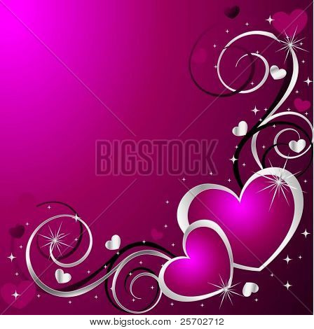 Rosa Valentinstag Hintergrund