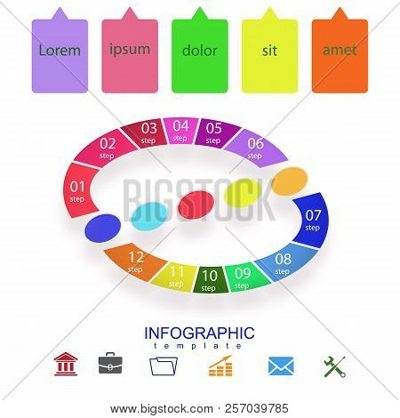 Abstract Geometric Infographic Presentation Vector Illustration For Design