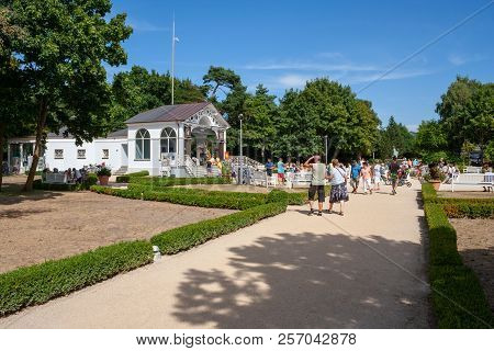 Boltenhagen, Germany - July 29, 2018:
Stage In The Spa Gardens Of The Seaside Resort Boltenhagen In 