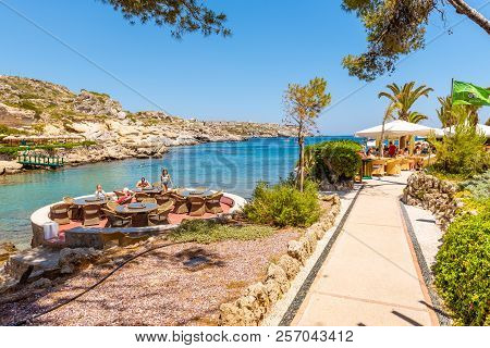 Rhodes, Greece - May 13, 2018: Beautiful Complex Of The Kallithea Springs In Rhodes, Greece