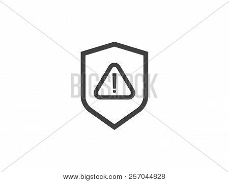 Attention Warning Alert Sign With Exclamation Mark Symbol. Shiel