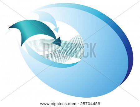 Fondo con flechas. Vector.