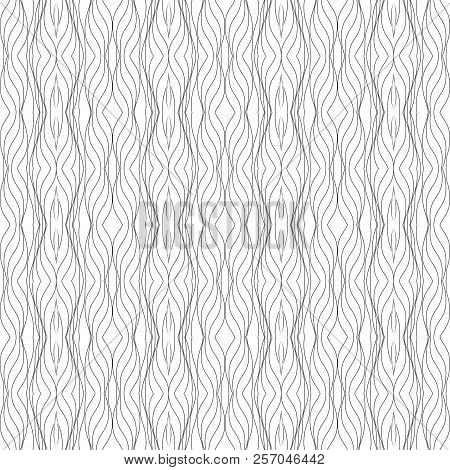 The Seamless Vector Pattern Consisting Of Simple Geometrical Figures And Thin Lines.