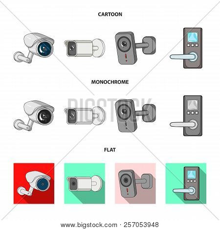 Vector Design Of Cctv And Camera Logo. Collection Of Cctv And System Vector Icon For Stock.