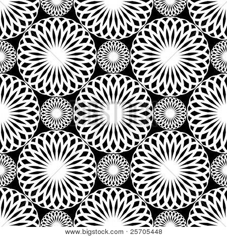 Seamless lacy pattern. Rosette texture. Vector art.