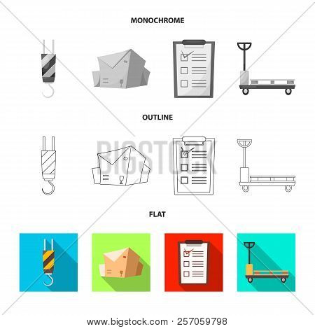 Vector Illustration Of Goods And Cargo Icon. Set Of Goods And Warehouse Vector Icon For Stock.