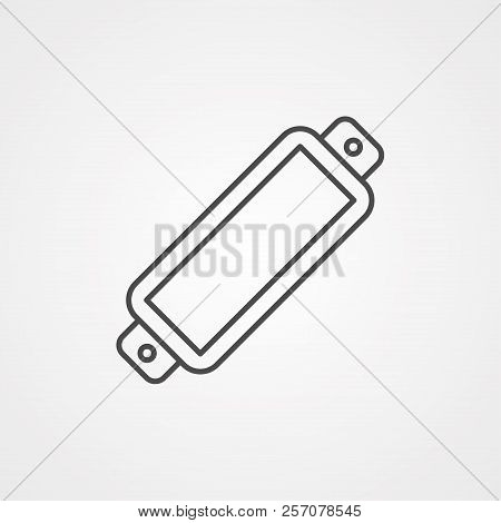 Harmonica Symbol Music Instrument Vector Harmonica Symbol Vector
