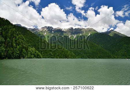 The Lake Ritsa In Early June, Abkhazia