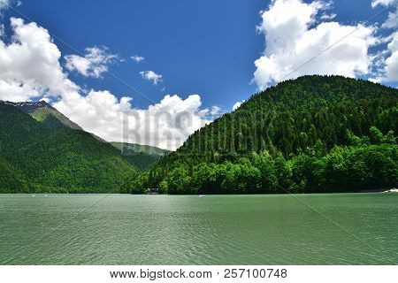 The Lake Ritsa In Early June, Abkhazia