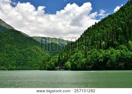 Highland Lake Ritsa In Abkhazia In June