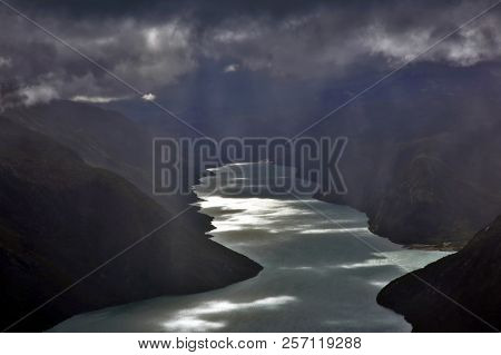 View Of The Lake Gjende. Jotunheimen National Park. Norway
