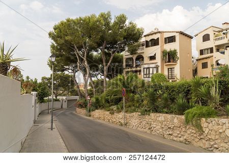A Street In Peguera On The Island Of Mallorca