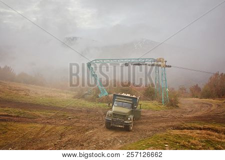 Trucks Passing Through Some Of The Highest Pass Of The World,