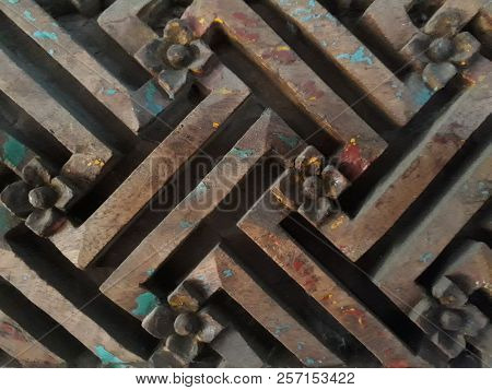 Wooden Wall Decorations, Carved And Antique Shapes