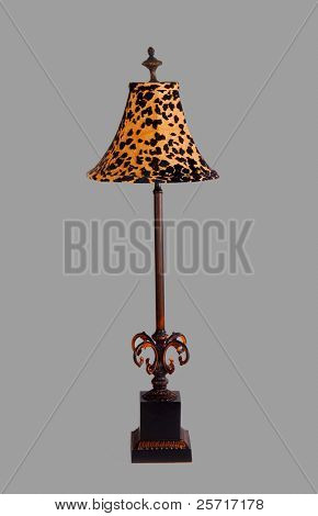 Elegantní a stylová stolní lampa se stínítkem leopardí vzor