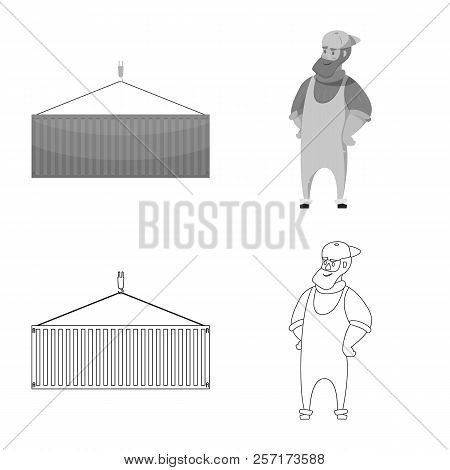 Vector Illustration Of Goods And Cargo Symbol. Set Of Goods And Warehouse Stock Vector Illustration.