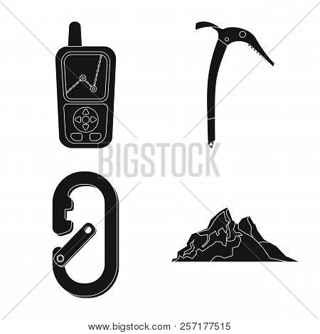 Vector Design Of Alpinism And Peak Icon. Collection Of Alpinism And Camp Stock Vector Illustration.